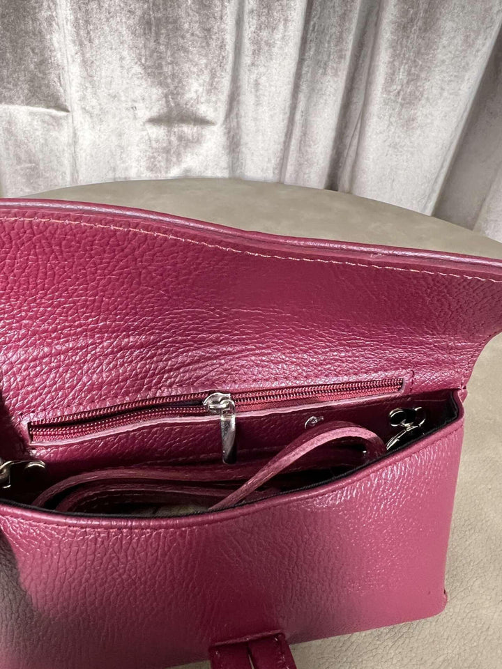 borsa nodo in pelle con tracolla regolabile vino 200414BORDEAUX FEMME CAFE SELECTION