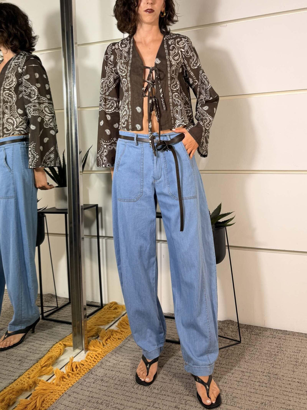 pantalone in denim leggero a ovetto 58300CHJEANS SUSY MIX