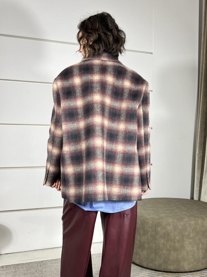 GIACCA CAPPOTTO OVER BORDEAUX E BURRO TF1776BORDEAUX/BURRO VICOLO