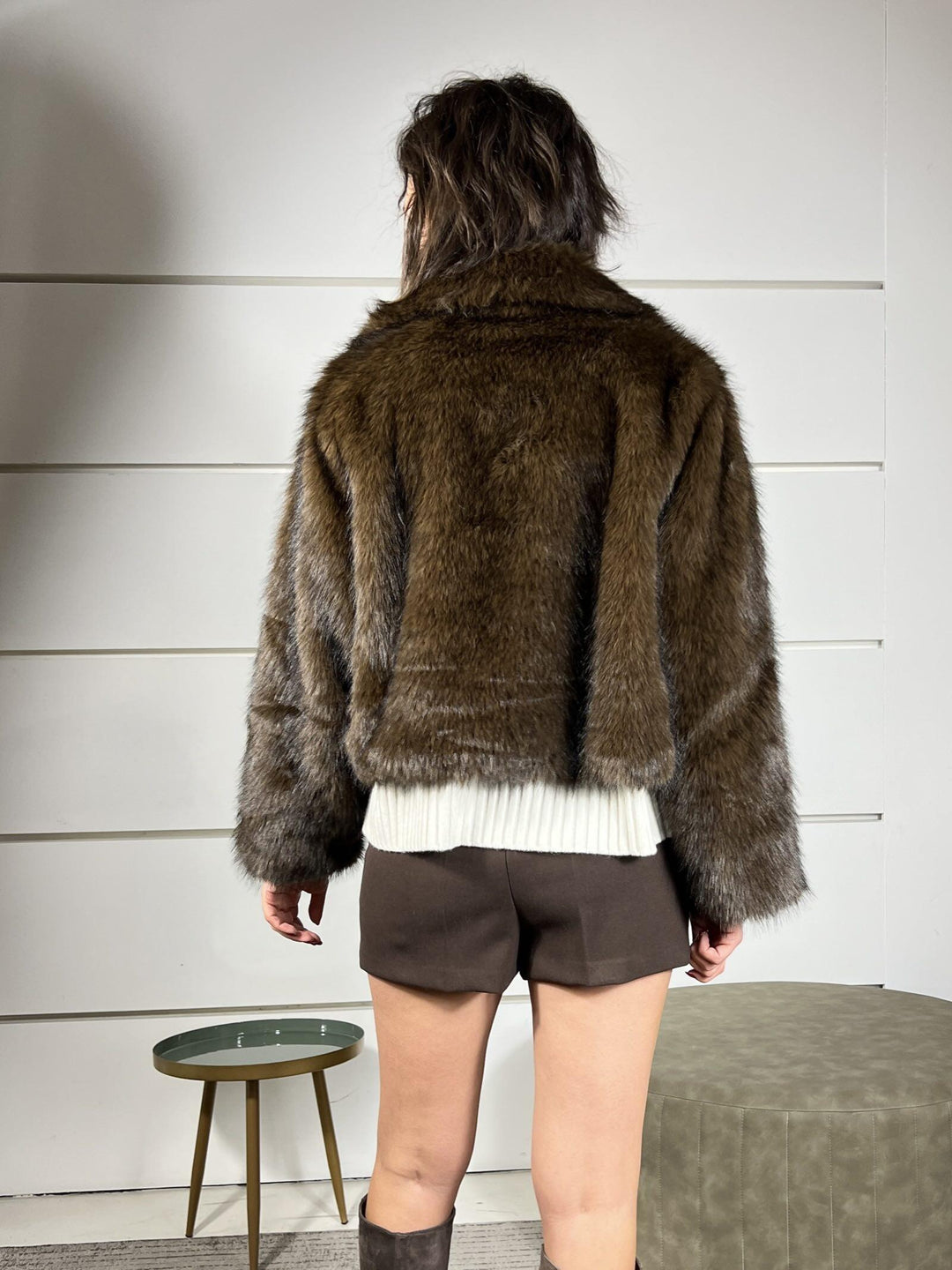 ecopelliccia corta moro D01N0057MORO PHILIA LOFT