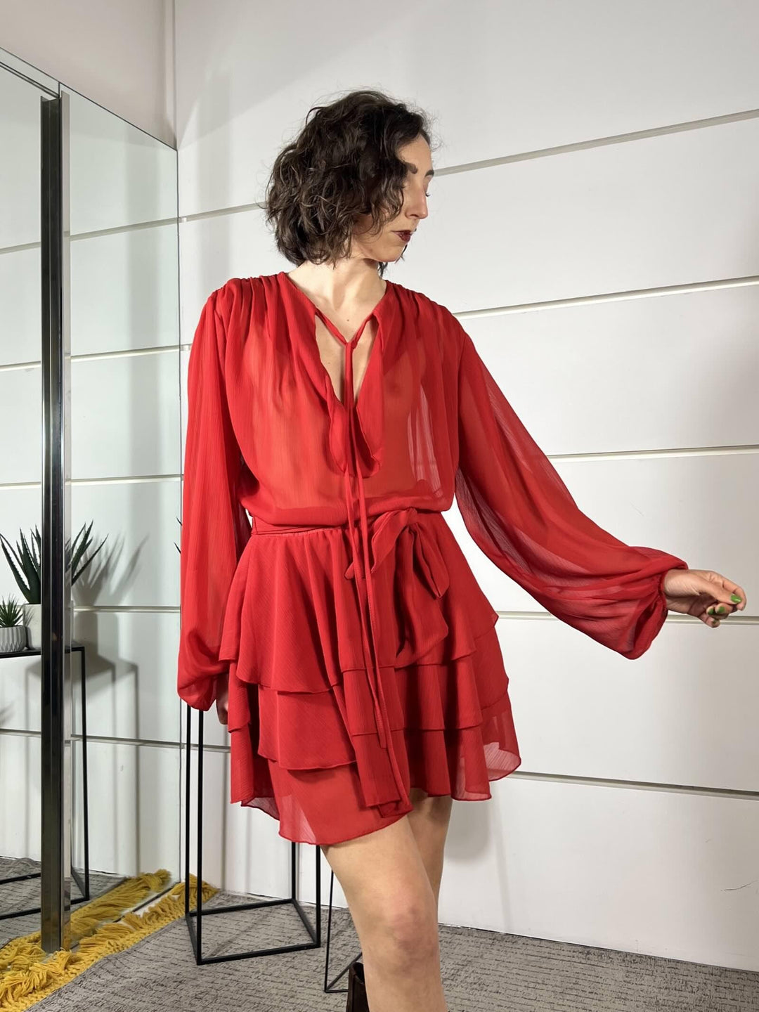 abito corto rosso AMA-Q077ROSSO HAVE ONE