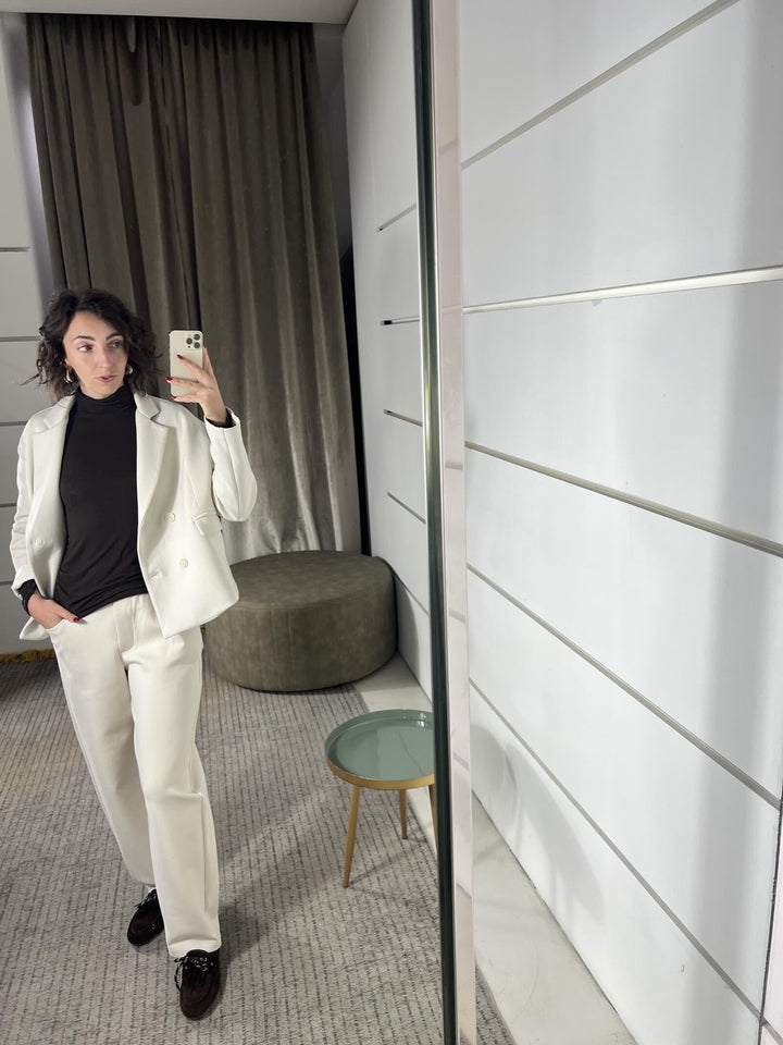 giacca punto milano doppiopetto beige V01A0108BEIGE PHILIA LOFT