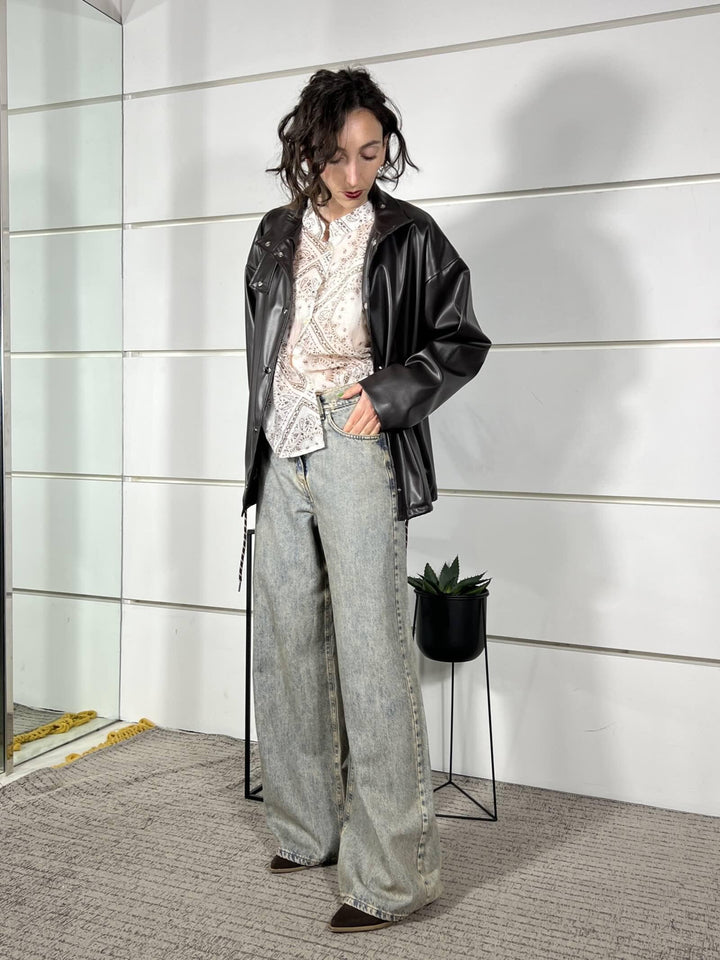 jeans wide leg lavaggio al the JMIKYLV051JEANS SUSY MIX