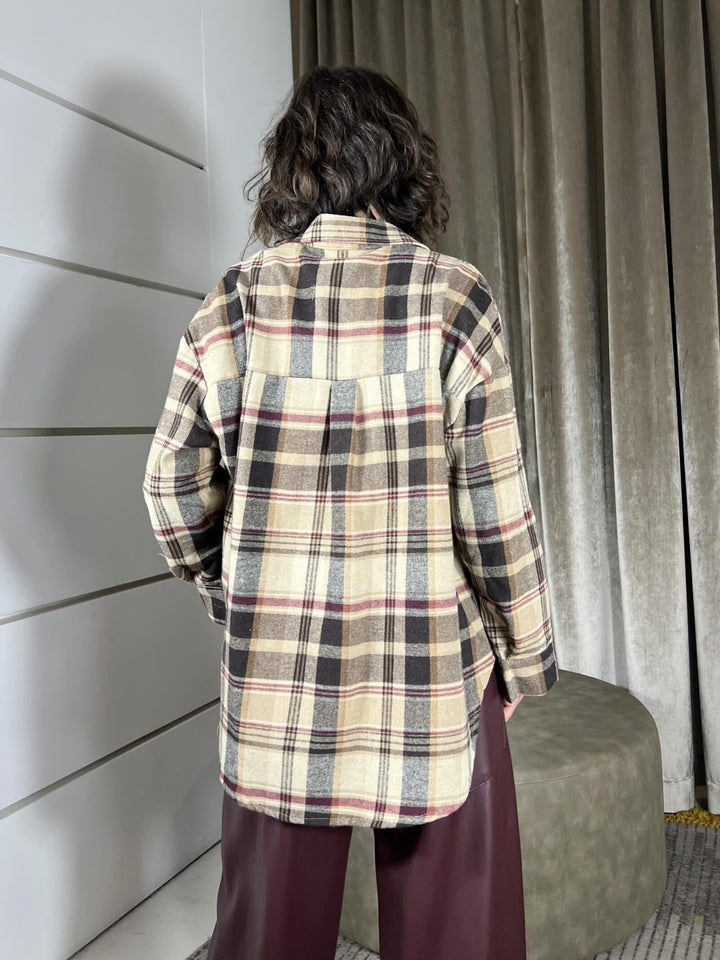 camicia a quadri over moro 48981MORO SUSY MIX