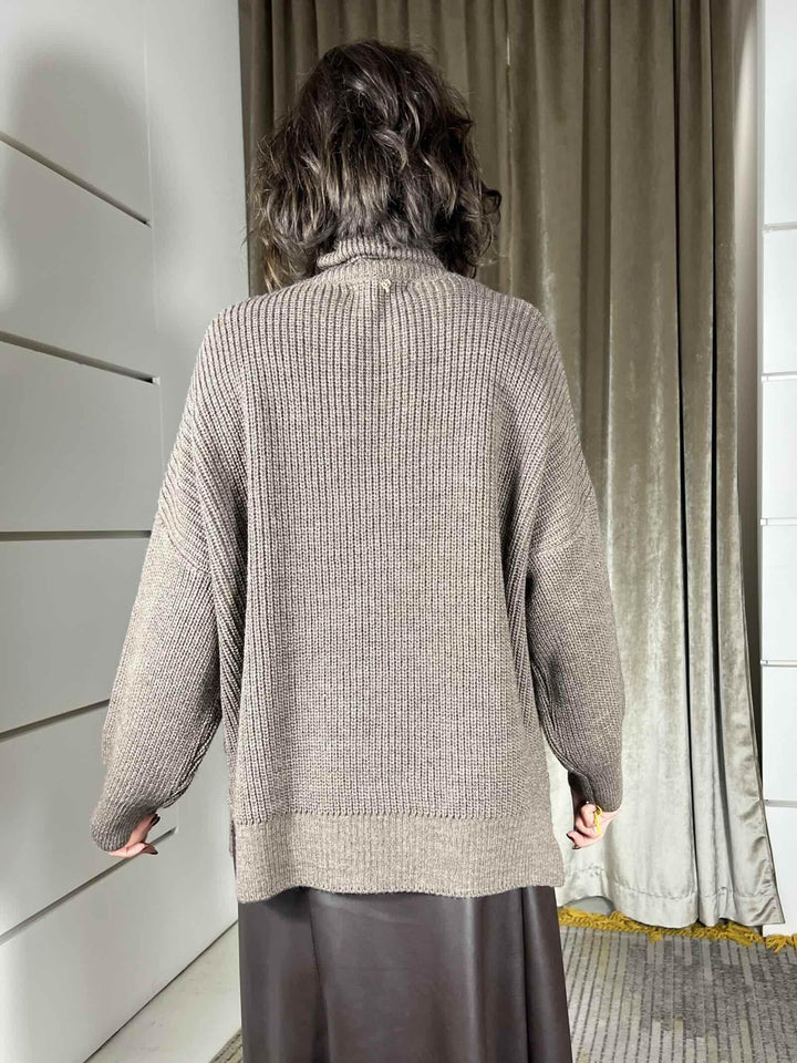 maglione collo alto over 75%pc 10%vi 10%wo 5%wp S01Y0953CAPPUCCINO PHILIA LOFT