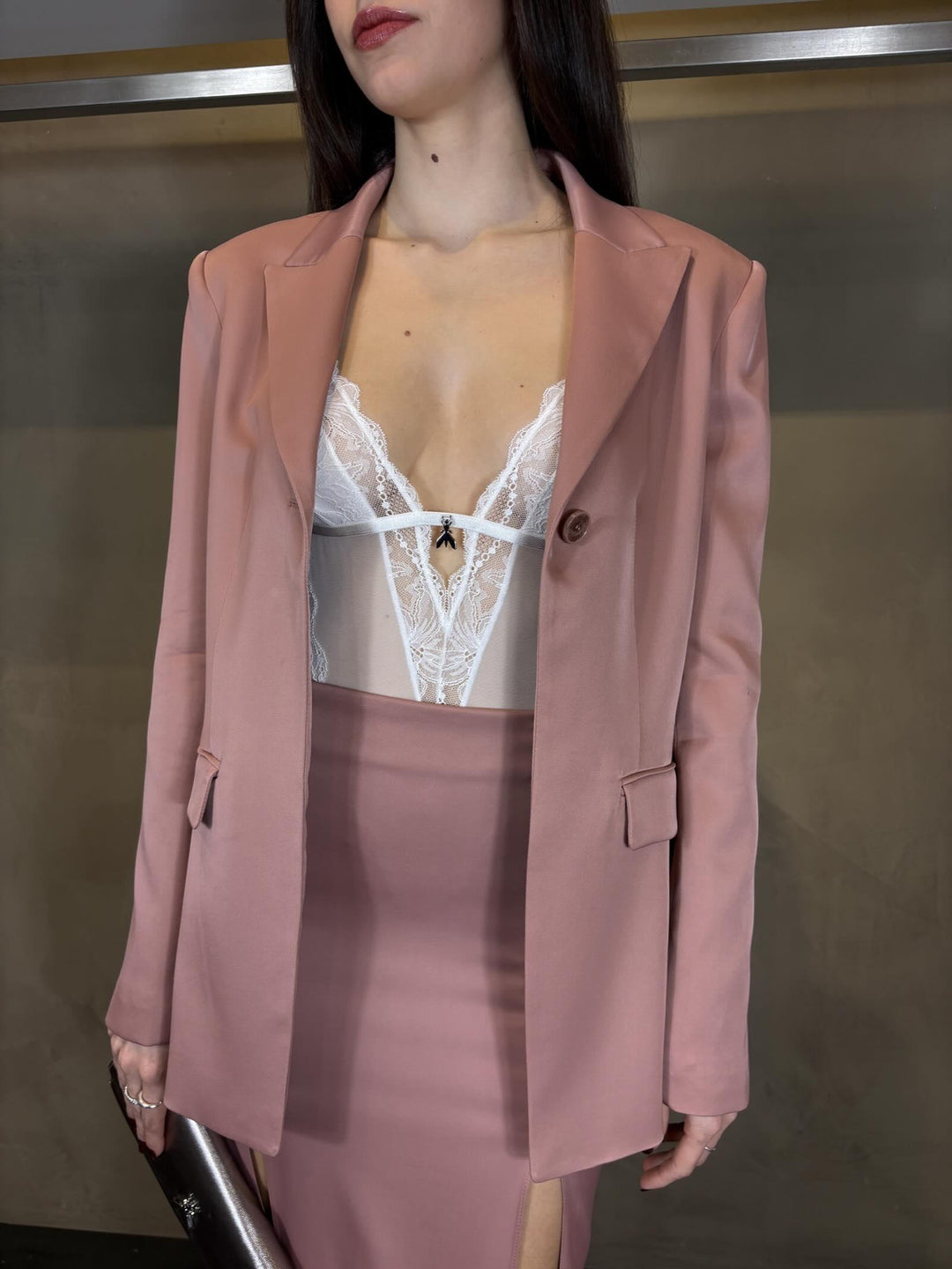 body bianco in pizzo 2I0143A602W146 PATRIZIA PEPE MAIN